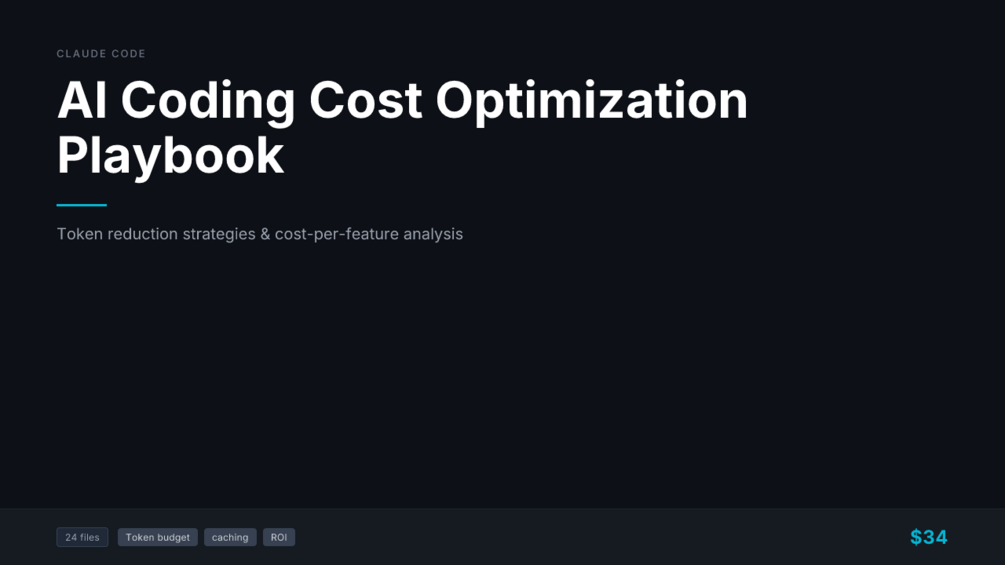 AI Coding Cost Optimization Playbook cover