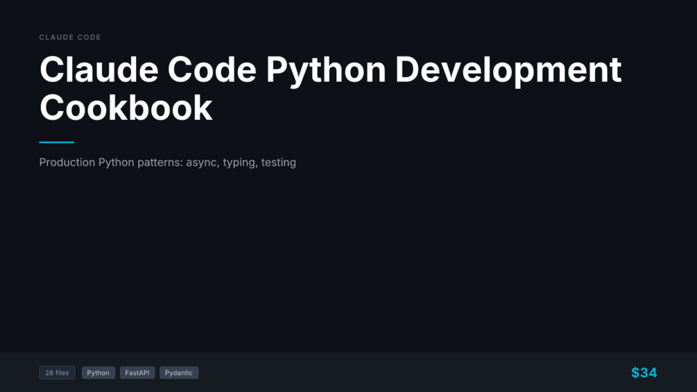Claude Code Python Development Cookbook cover