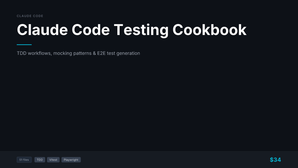 Claude Code Testing Cookbook cover