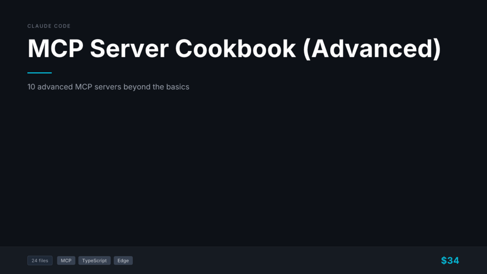Claude Code MCP Server Cookbook (Advanced) cover