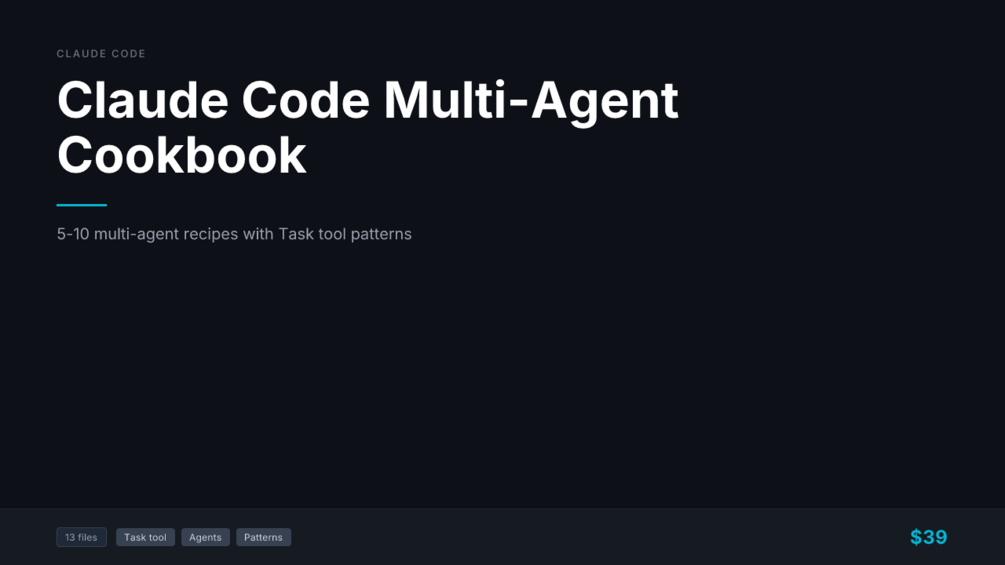 Claude Code Multi-Agent Cookbook cover