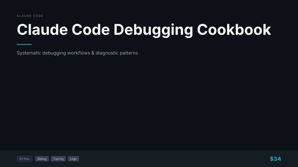 Claude Code Debugging Cookbook cover